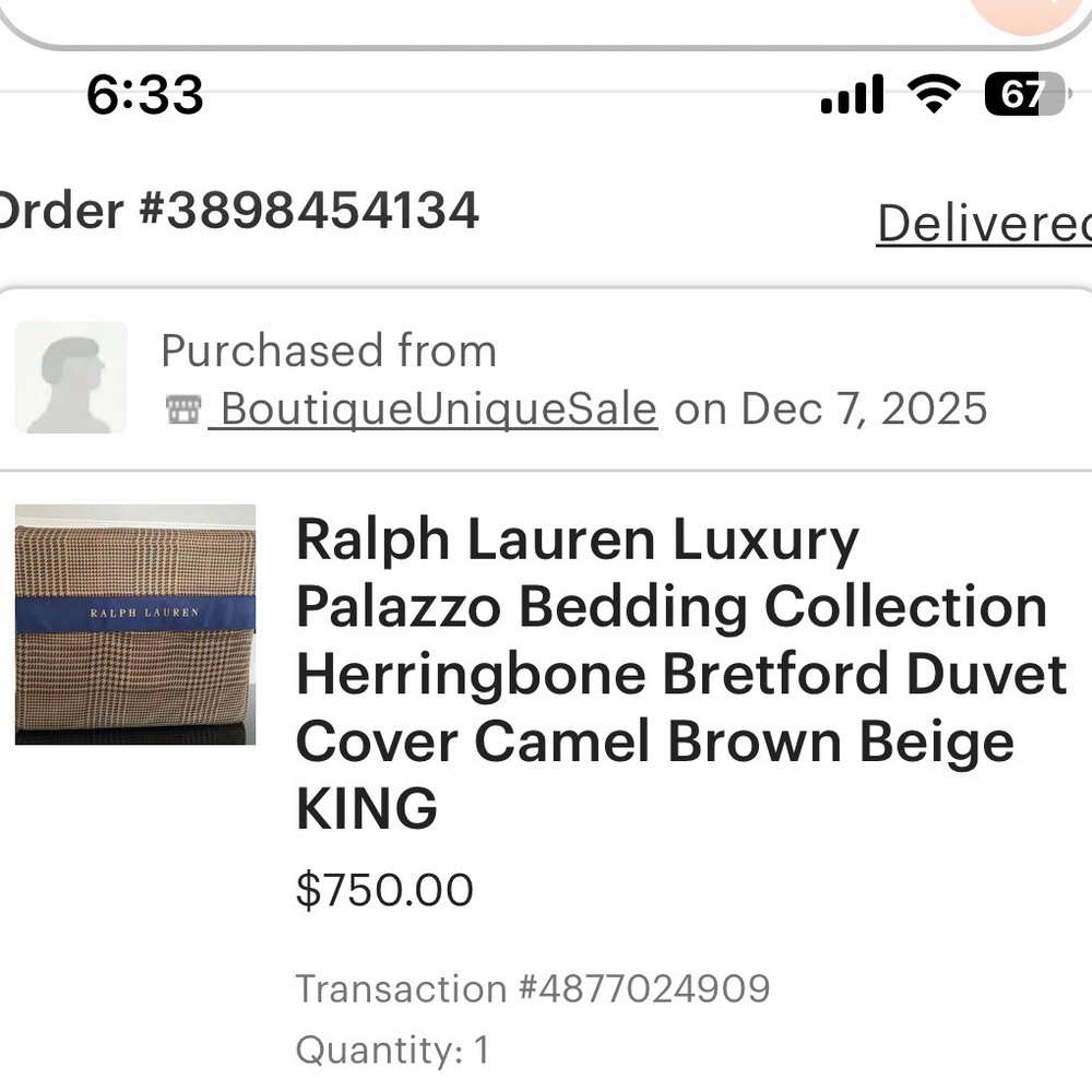 Ralph Lauren Palazzo Herringbone Duvet Cover - Picture 2 of 5